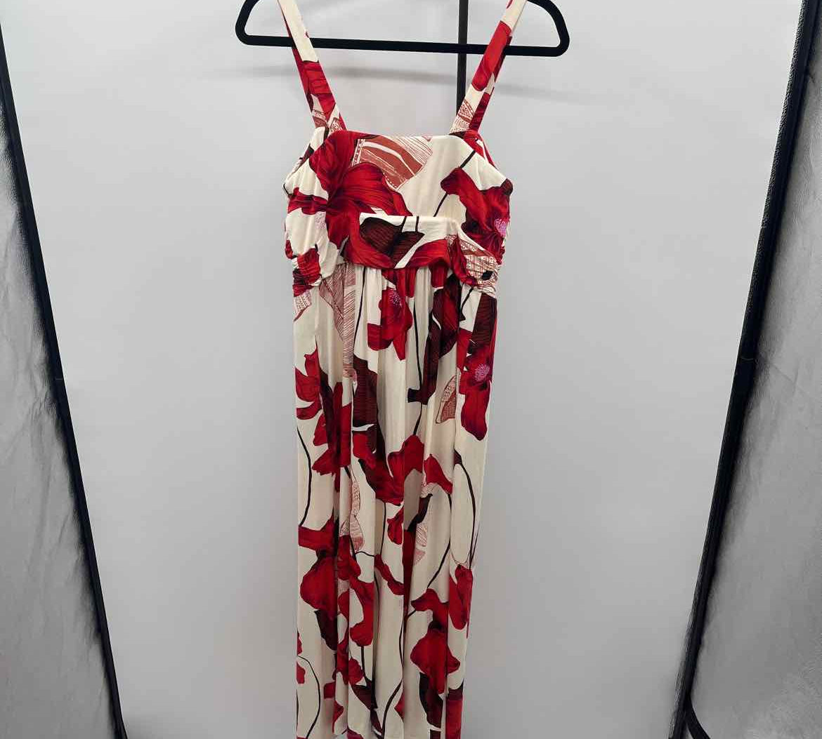 Soma Women's Size 14 Red Floral Dress