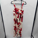 Soma Women's Size 14 Red Floral Dress