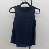 Athleta Women's Size XS Navy Snakeskin Sleeveless Shirt