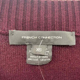 French Connection Women's Size XS Wine Solid Sweater