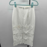 Rebecca Taylor Women's Size 4 White Textured Skirt