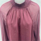 Joie Women's Size L Wine Textured Long Sleeve Shirt