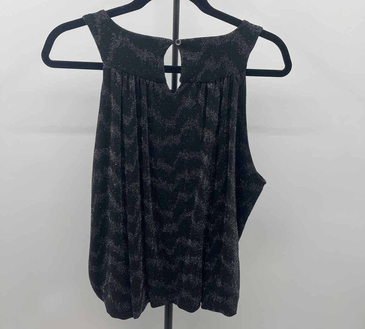 Anthropologie Junior's Size XS Black Shimmer Sleeveless Shirt