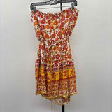 Beachsissi Women's Size 16 Burnt Orange Floral Dress