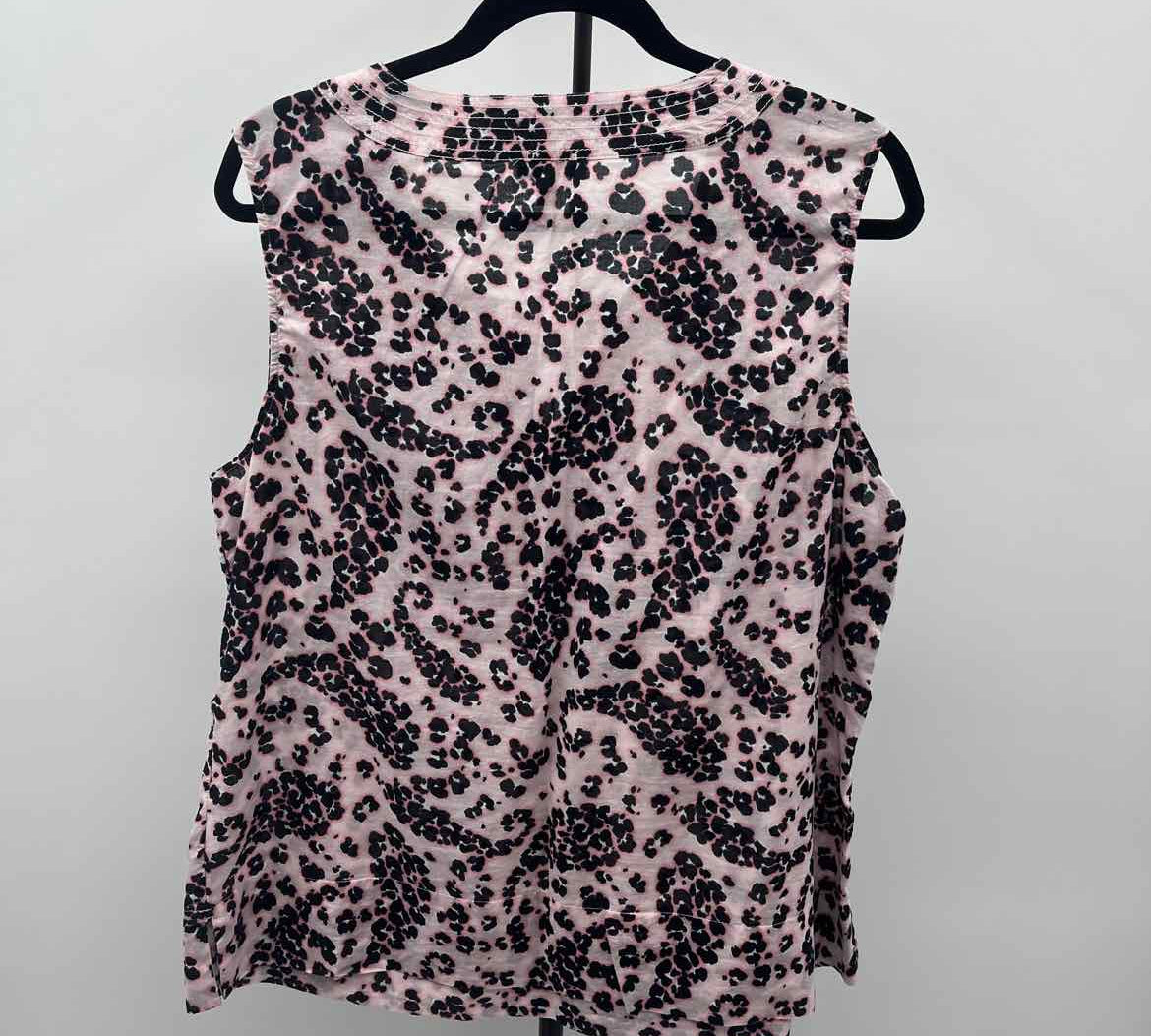 Talbots Women's Size 1X Pink Paisley Sleeveless Shirt