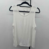 Halogen Women's Size XL White Solid Sleeveless Shirt