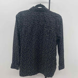 Chico's Women's Size L Black dotted Long Sleeve Shirt
