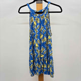 Cable & Gauge Women's Size L Blue Lemons Sleeveless Shirt