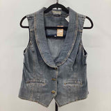 Isabella Bird Women's Size M Blue Solid Vest