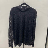 Drapers & Damons Women's Size 2X Black Lace Long Sleeve Shirt