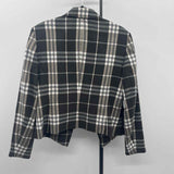 Nine West Women's Size L Brown Plaid Jacket