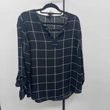 41 Hawthorn Women's Size XL Black Squares Long Sleeve Shirt