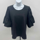 Bailey 44 Women's Size M Black Solid Short Sleeve Shirt