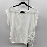 Talbots Women's Size S White Textured Short Sleeve Shirt