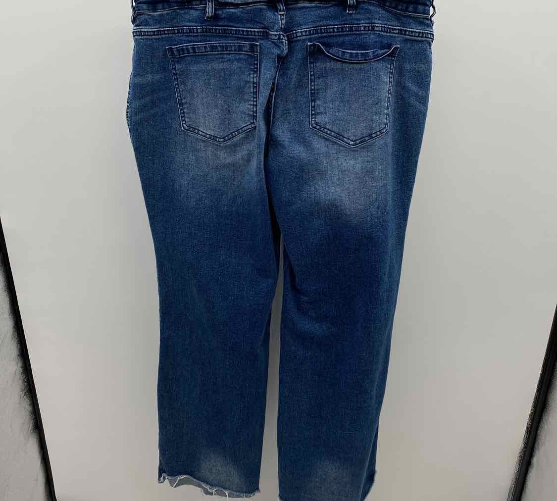 Flamingals Women's Size 20 Blue Solid Jeans