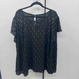 Torrid Women's Size 2X Black lines Short Sleeve Shirt