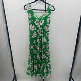 White House Black Market Women's Size 6 Green Floral Dress