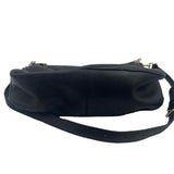 COACH Black Pebble Leather Hobo Purse w/TurnLock Closure
