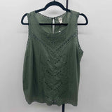Gap Women's Size XL Green Textured Sleeveless Shirt
