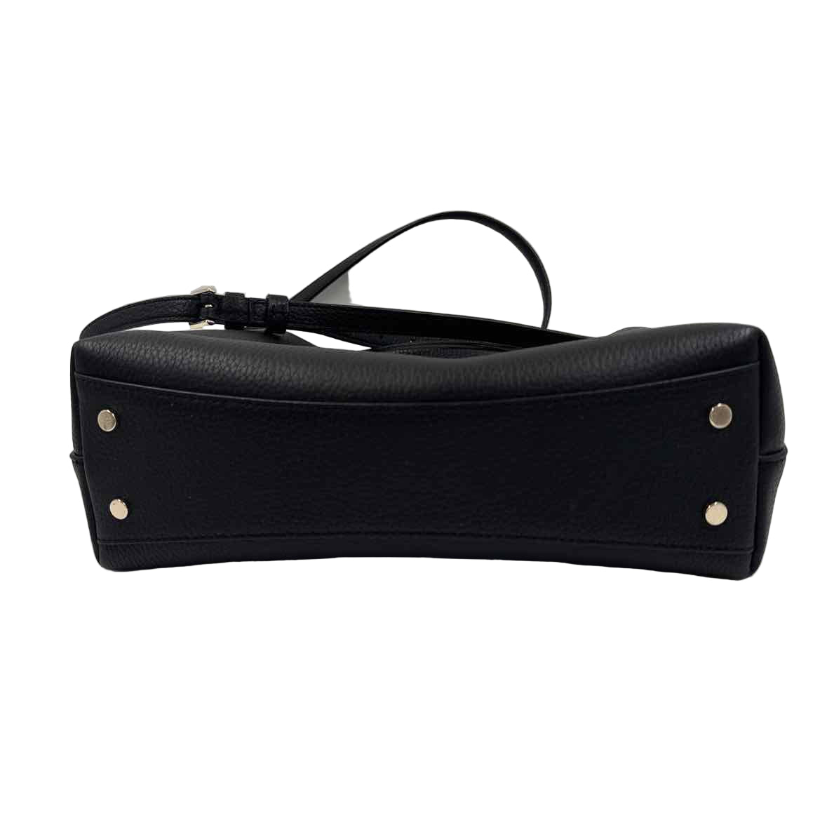 Bottom KATE SPADE Black Pebbled Leather Convertible Chain Shoulder Strap & Optional Crossbody