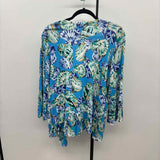 Chico's Women's Size L Blue Seashells Cardigan