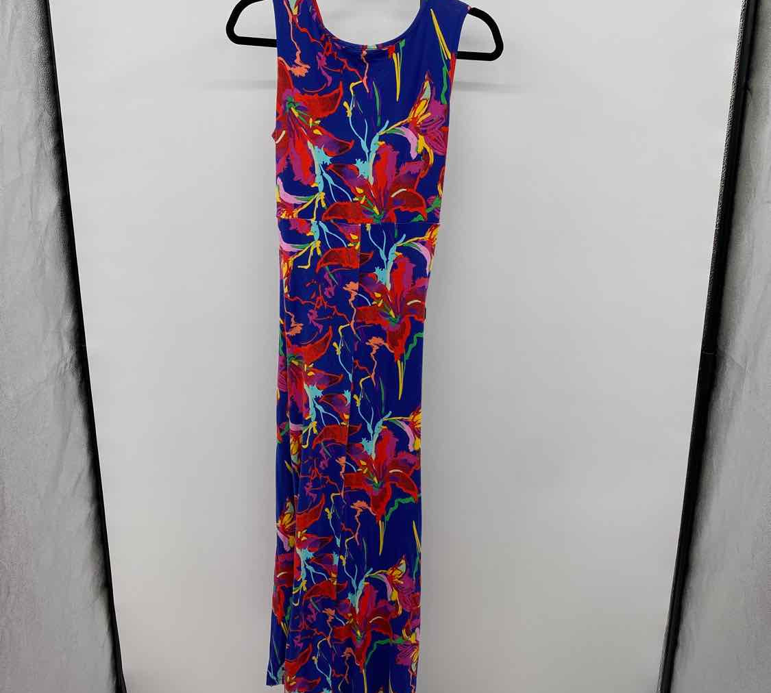 Iman Women's Size 6P Blue Floral Dress