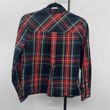 J Crew Women's Size XS Black Plaid Long Sleeve Shirt