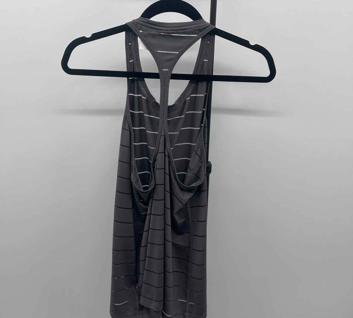 Athleta Women's Size M Charcoal Stripe Tank