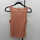 J Crew Women's Size M Peach Ribbed Sleeveless Shirt