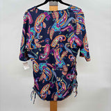 Lands End Women's Size 14 Navy Paisley Tunic
