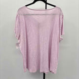 Talbots Women's Size 2X Purple Lace Short Sleeve Shirt