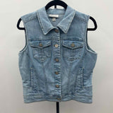 Dress Barn Women's Size L Blue Solid Vest