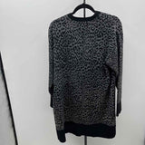 Inc Women's Size L Charcoal Animal Print Cardigan