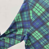 Lands End Women's Size S Navy Plaid Long Sleeve Shirt