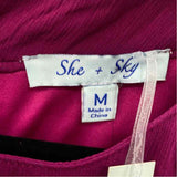 She + Sky Women's Size 10 Magenta Floral Dress