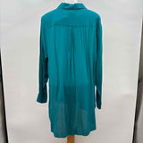 Universal standard Women's Size XS Teal Solid Long Sleeve Shirt