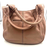 BRIGHTON Mocha Brown Pebble Leather BARBADOS Zip-Top HOBO Shoulder Bag Purse