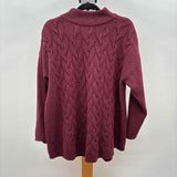 Talbots Women's Size XL maroon Textured Sweater