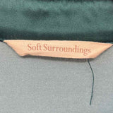 Soft Surroundings Women's Size LP Teal Solid Long Sleeve Shirt