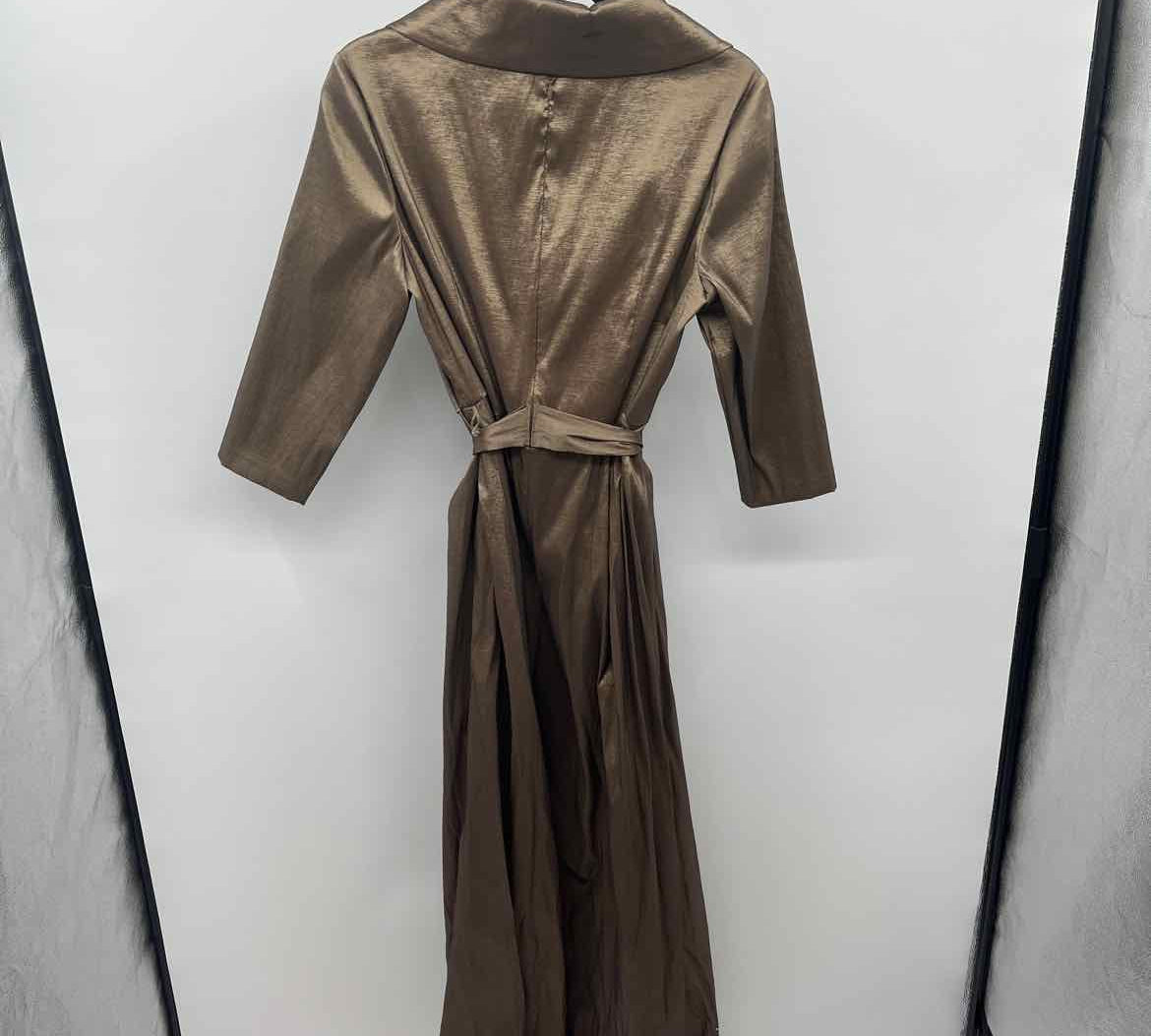 Alex Evenings Women's Size 8 Olive Solid Gown/Evening Wear