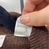Parisian Women's Size L Brown Solid Cardigan