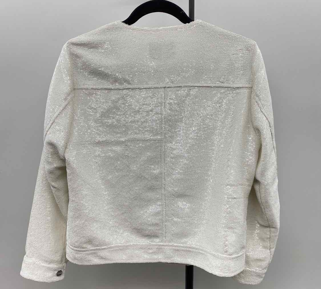 Dolce Cabo Women's Size M White Sequins Jacket