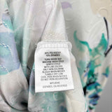 JM Collection Women's Size M White Floral Short Sleeve Shirt