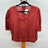Ann Taylor Women's Size S Rust Solid Long Sleeve Shirt