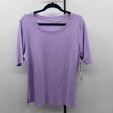 Orvis Women's Size L Lavender Heathered Short Sleeve Shirt