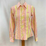 Lilly Pulitzer Women's Size S Pink Stripe Long Sleeve Shirt