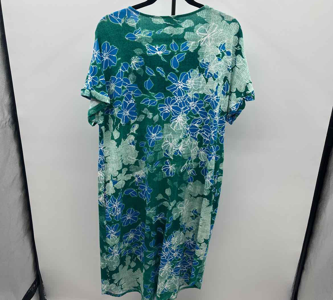 Chico's Women's Size 12 Green Floral Dress