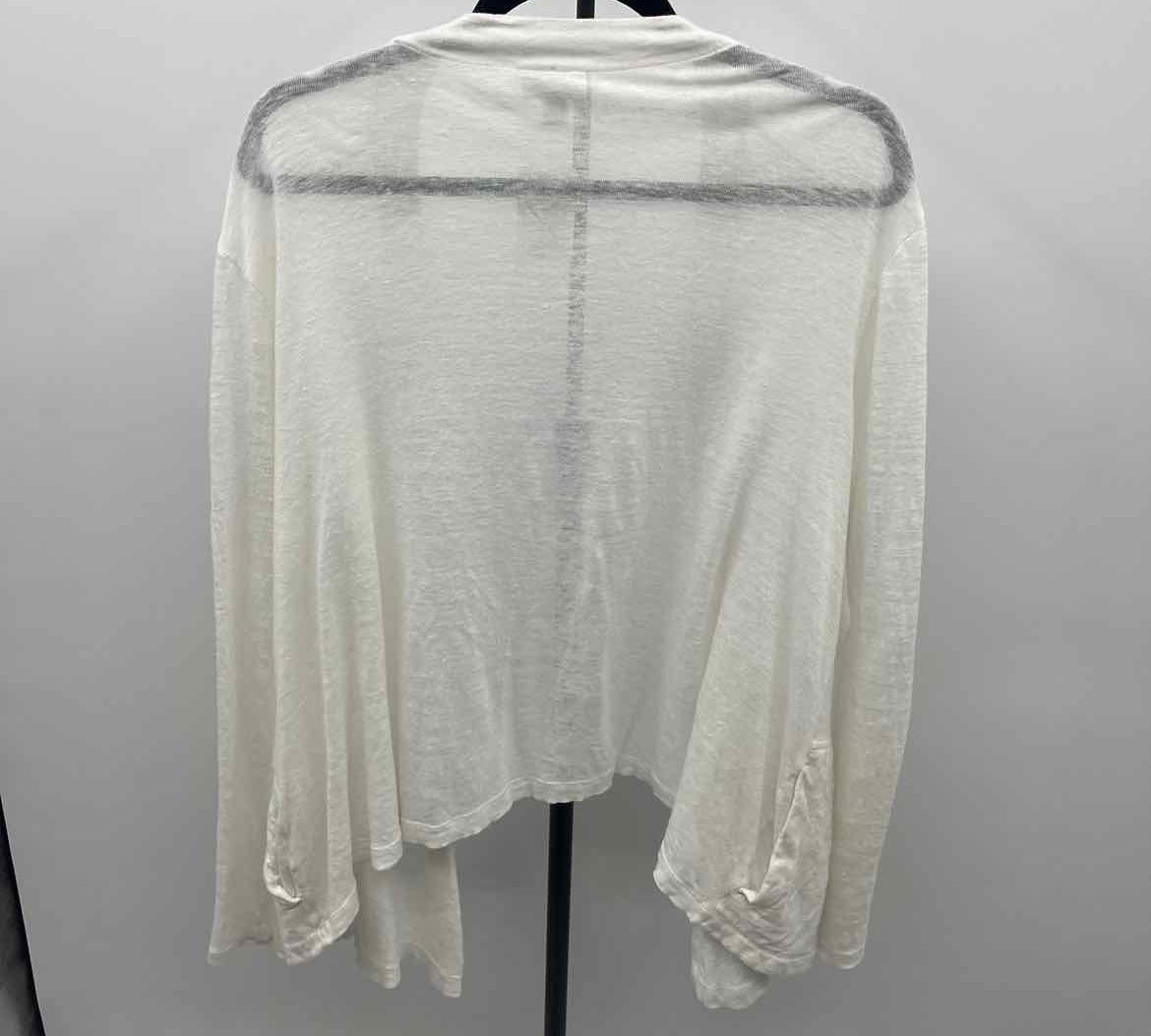 JJill Women's Size 2X White Heathered Cardigan