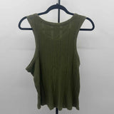 Anthropologie Junior's Size XL Olive Ribbed Sleeveless Shirt