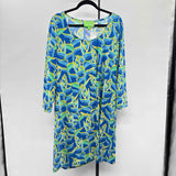 Pappagallo Women's Size 18 Blue Floral Dress